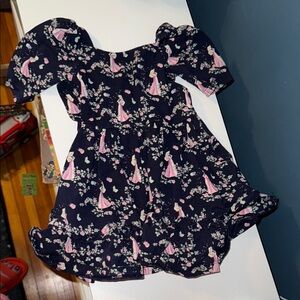 Floral Navy and Pink Baby Romper